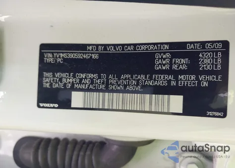 2009 Volvo S40 2.4I from USA, damaged, VIN YV1MS390592467166